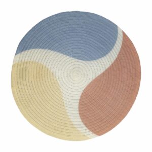 Individual Redondo Abstracto Colores FREE HOME