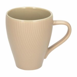 Jarro De Cerámica Estriado Beige FREE HOME 1 Pieza