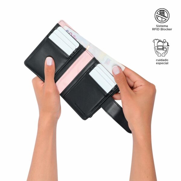 Billetera De Mujer Negro TOTTO Dull S - Imagen 2