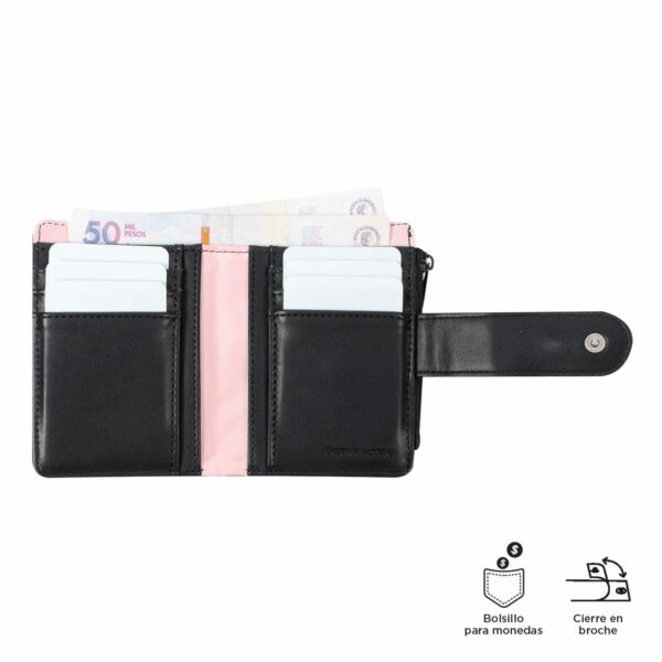 Billetera De Mujer Negro TOTTO Dull S - Imagen 3