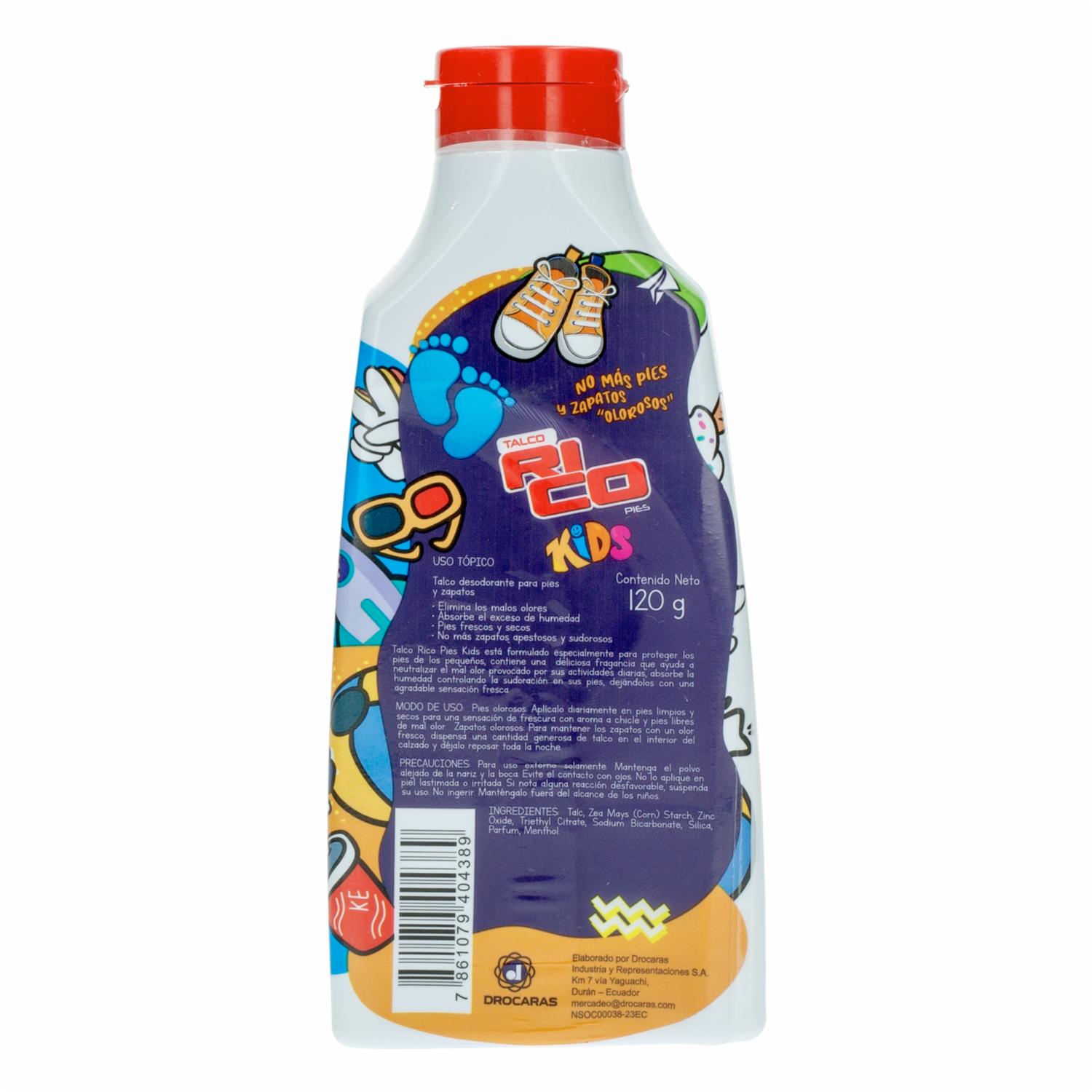 Talco Infantil Para Pies RICO 120 G - Imagen 2