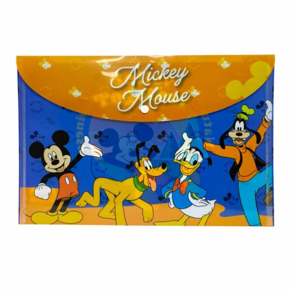 Sobre Porta Documento Diseño Mickey Con Broche REX A4