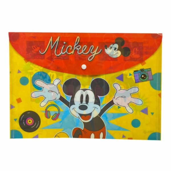 Sobre Porta Documento Diseño Mickey Con Broche REX A4 - Imagen 4