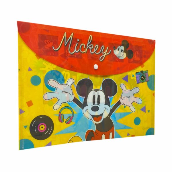 Sobre Porta Documento Diseño Mickey Con Broche REX A4 - Imagen 6
