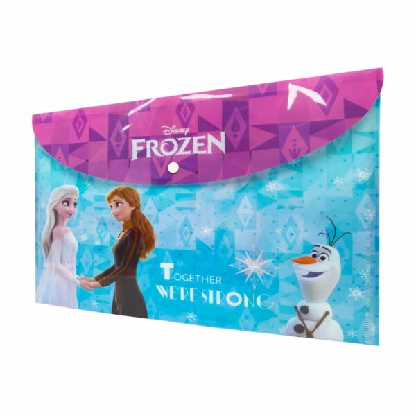 Sobre Porta Documento Diseño Frozen Con Broche REX A4 - Imagen 2