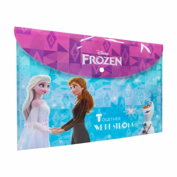 Sobre Porta Documento Diseño Frozen Con Broche REX A4 - Imagen 3