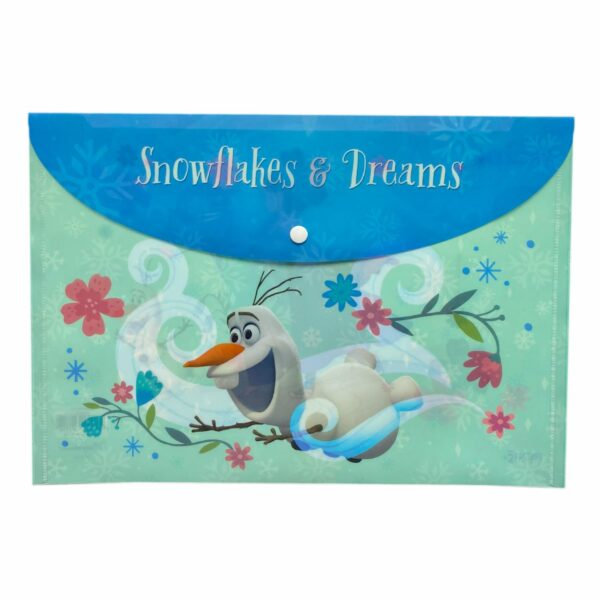 Sobre Porta Documento Diseño Frozen Con Broche REX A4 - Imagen 4