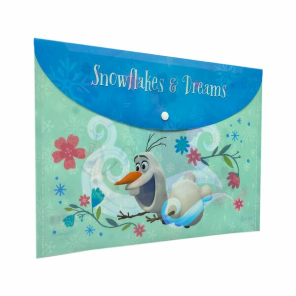 Sobre Porta Documento Diseño Frozen Con Broche REX A4 - Imagen 6