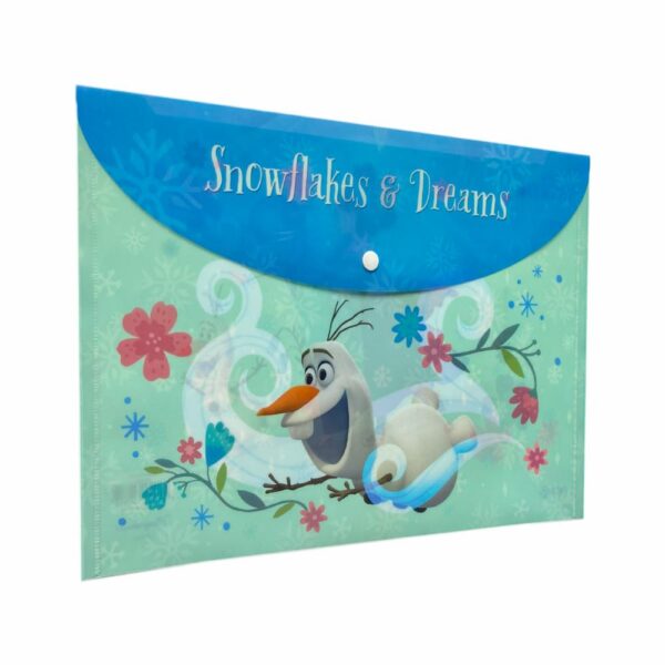Sobre Porta Documento Diseño Frozen Con Broche REX PLASTICS A4 - Imagen 6
