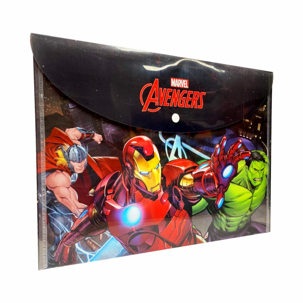 Sobre Porta Documento Diseño Avengers Con Broche REX PLASTICS A4 - Imagen 3