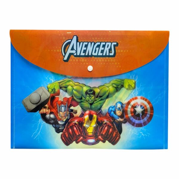 Sobre Porta Documento Diseño Avengers Con Broche REX A4 - Imagen 4