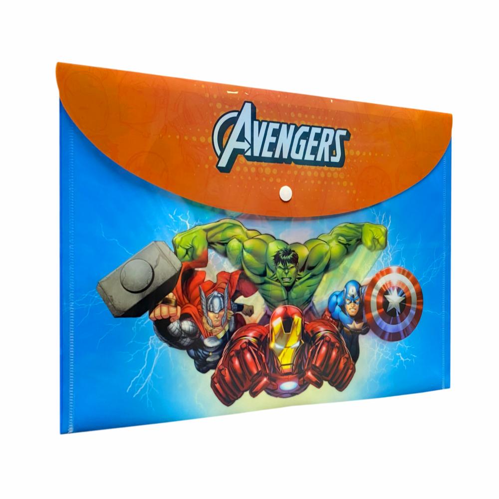 Sobre Porta Documento Diseño Avengers Con Broche REX PLASTICS A4 - Imagen 6