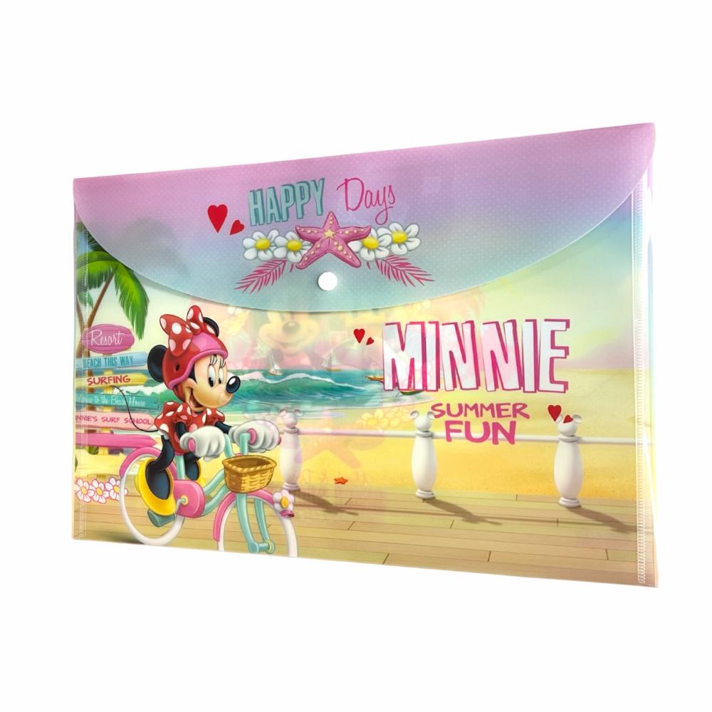 Sobre Porta Documento Diseño Minnie Con Broche REX PLASTICS A4 - Imagen 2