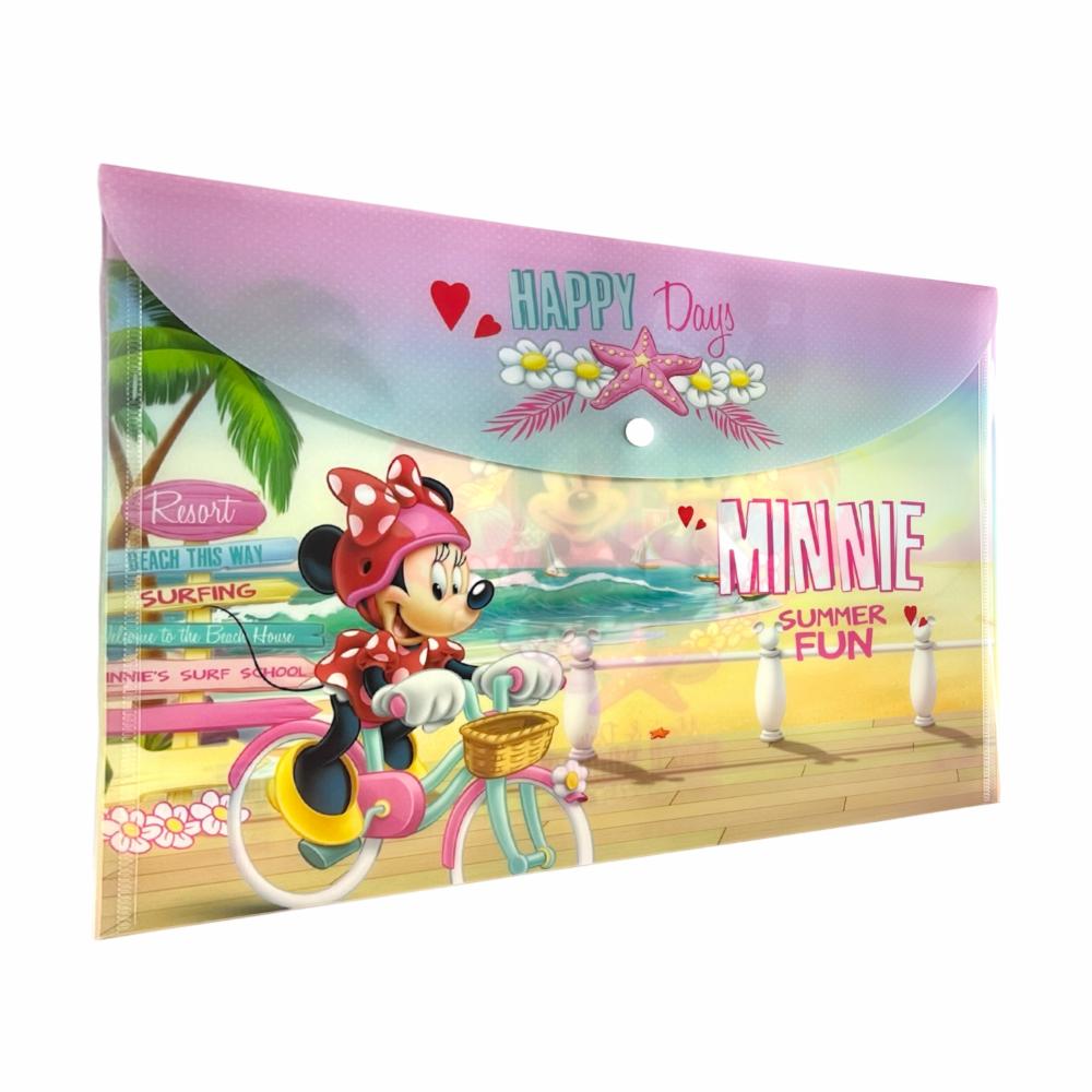 Sobre Porta Documento Diseño Minnie Con Broche REX PLASTICS A4 - Imagen 3
