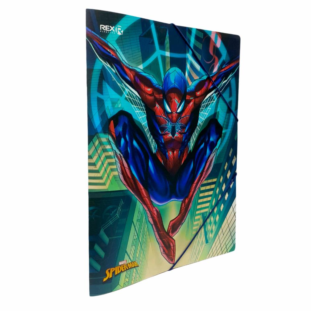 Folder Con Elástico Diseño Spiderman REX PLASTICS A4 - Imagen 3