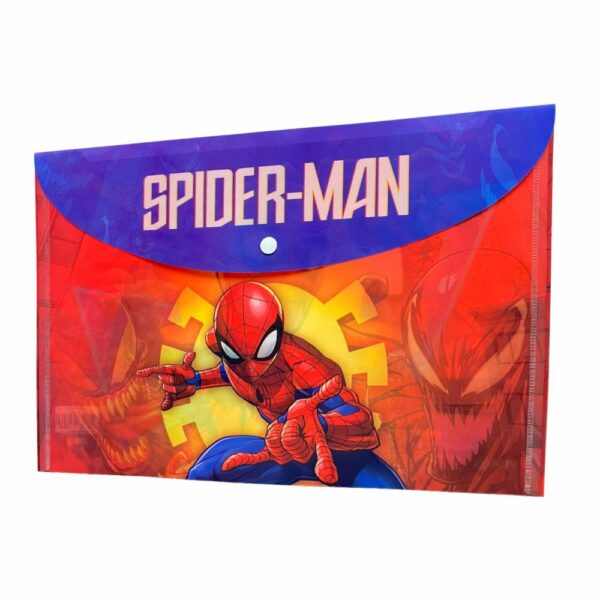 Sobre Porta Documento Diseño Spiderman Con Broche REX PLASTICS A4 - Imagen 5