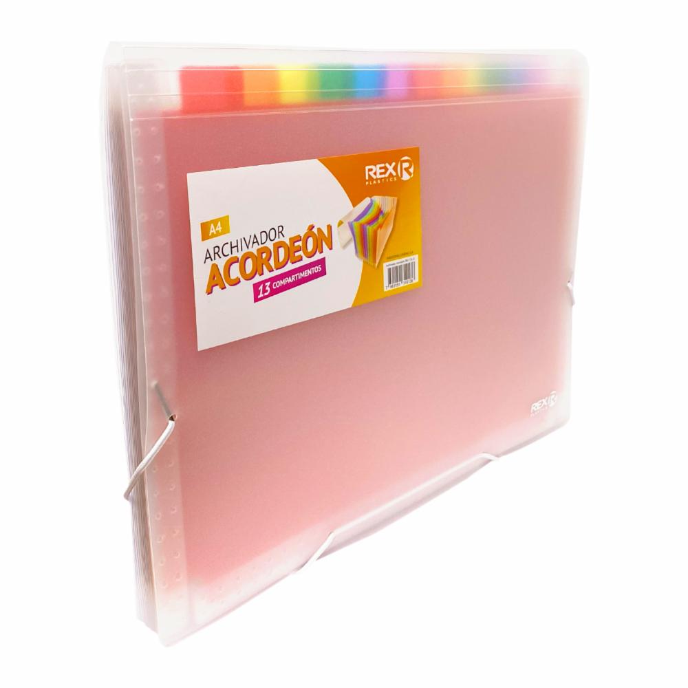 Archivador Acordeón 13 Compartimientos REX PLASTICS A4 - Imagen 3