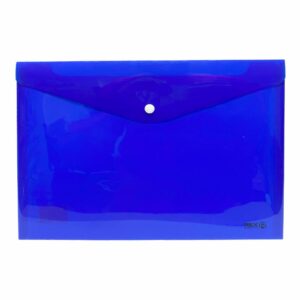 Sobre Porta Documento Azul Con Broche Plástico REX A4