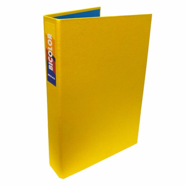 Carpeta 2 Argollas Bicolor Amarilla IDEAL A4 - Imagen 3