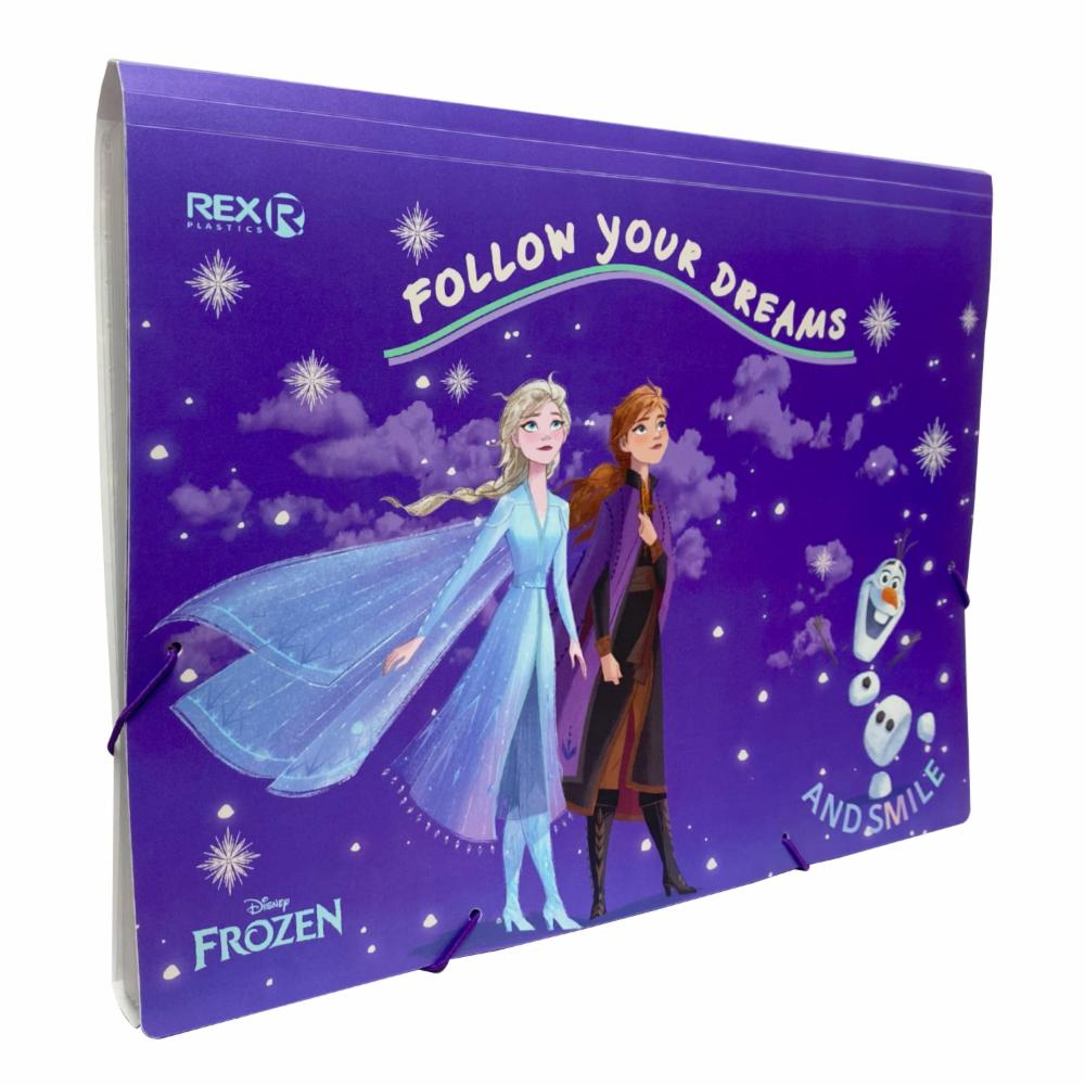 Archivador Acordeón 6 Compartimientos Frozen U. REX PLASTICS A4 - Imagen 2
