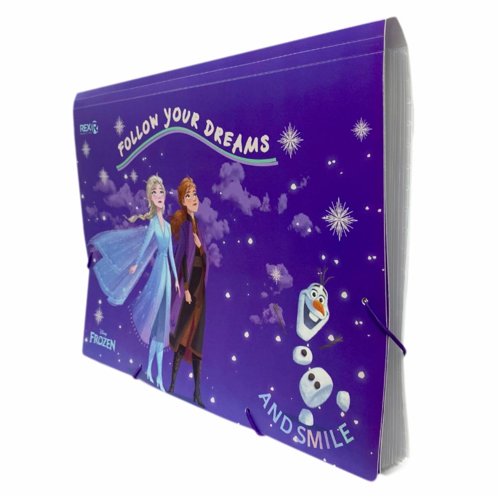 Archivador Acordeón 6 Compartimientos Frozen U. REX PLASTICS A4 - Imagen 3
