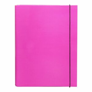Carpeta 2 Argollas Bicolor Fucsia Con Elástico U. IDEAL A4