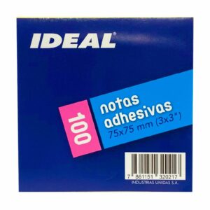 Notas Adhesivas 75X75 Mm Pastel Amarillo 100 Hojas IDEAL 75X75 MM