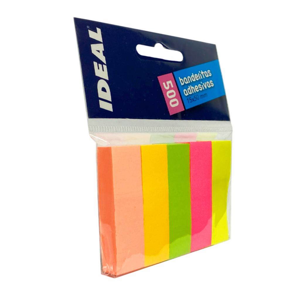 Banderitas Adhesivas Neón Surtido 500 Hojas IDEAL 15X50 MM - Imagen 3