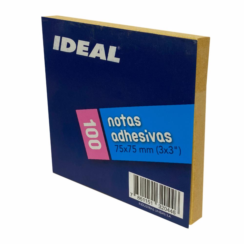 Notas Adhesivas Kraft 100 Hojas IDEAL 75X75 MM - Imagen 2