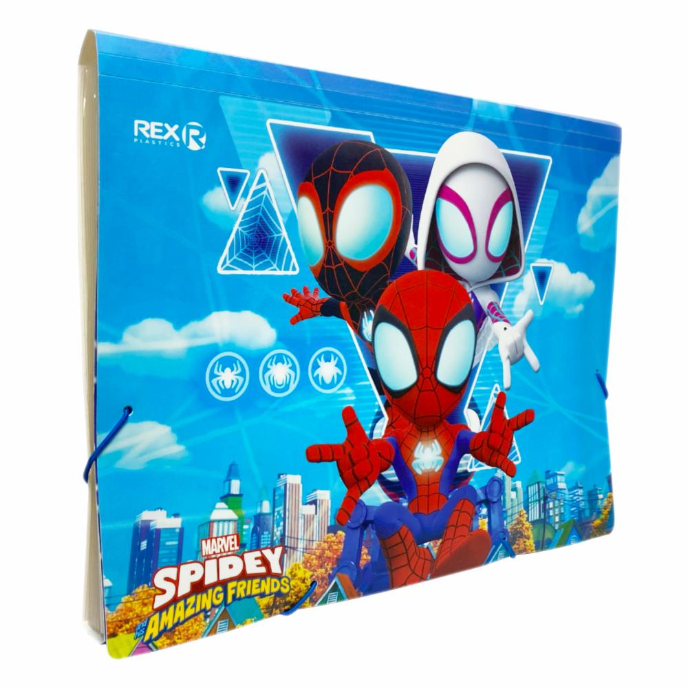 Archivador Acordeón 6 Compartimientos Spidey REX PLASTICS A4 - Imagen 3