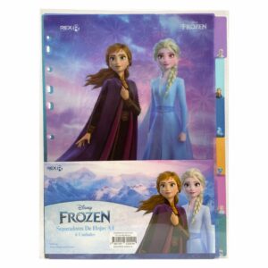 Separadores De Hojas Diseño Frozen 6 Unidades REX PLASTICS A4