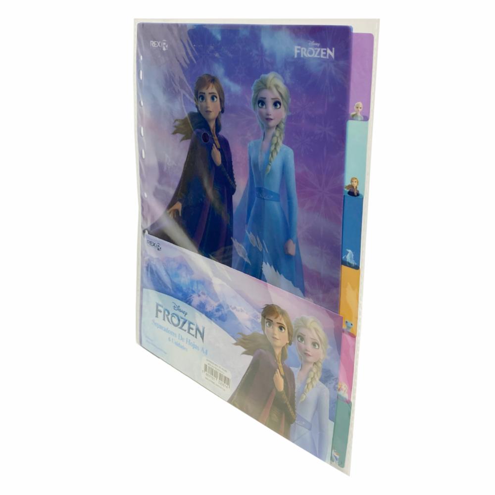 Separadores De Hojas Diseño Frozen 6 Unidades REX PLASTICS A4 - Imagen 3