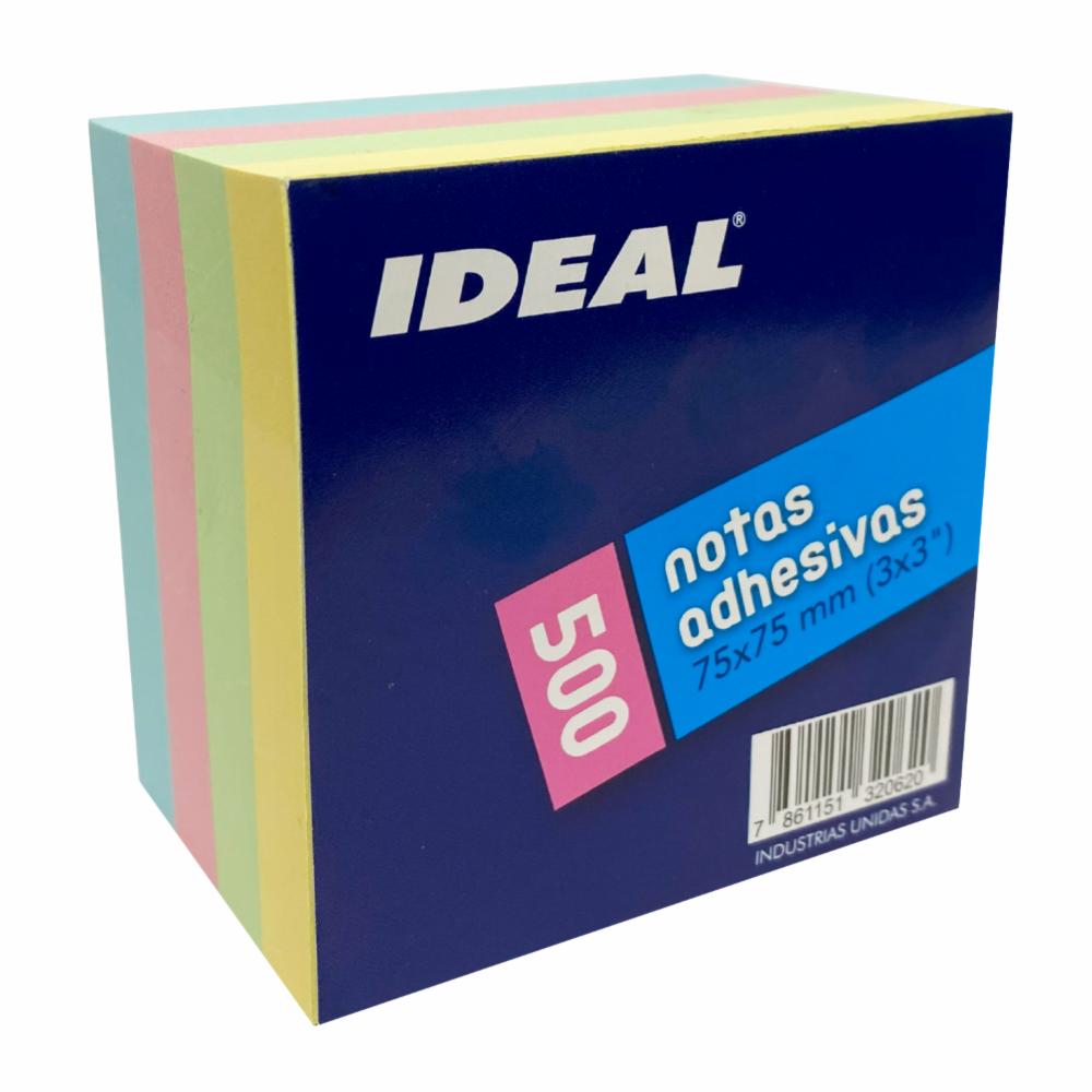 Notas Adhesivas Pastel Cubo 5 Colores IDEAL 500 Hojas - Imagen 3