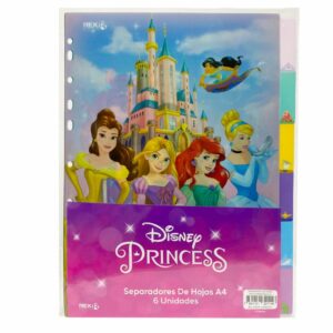 Separadores De Hojas Diseño Princesas REX X 6 Uds A4