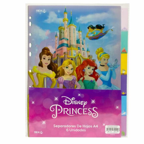 Separadores De Hojas Diseño Princesas REX X 6 Uds A4