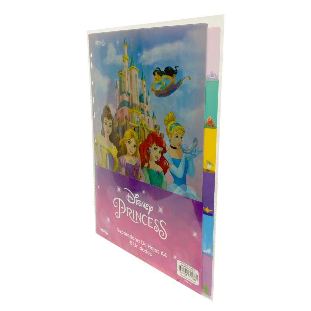 Separadores De Hojas Diseño Princesas REX PLASTICS X 6 Uds A4 - Imagen 2