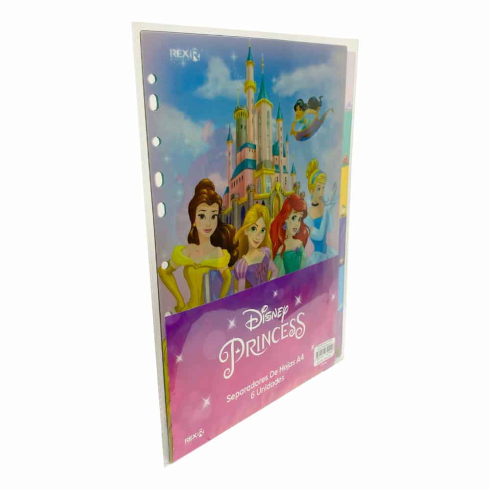 Separadores De Hojas Diseño Princesas REX PLASTICS X 6 Uds A4 - Imagen 3