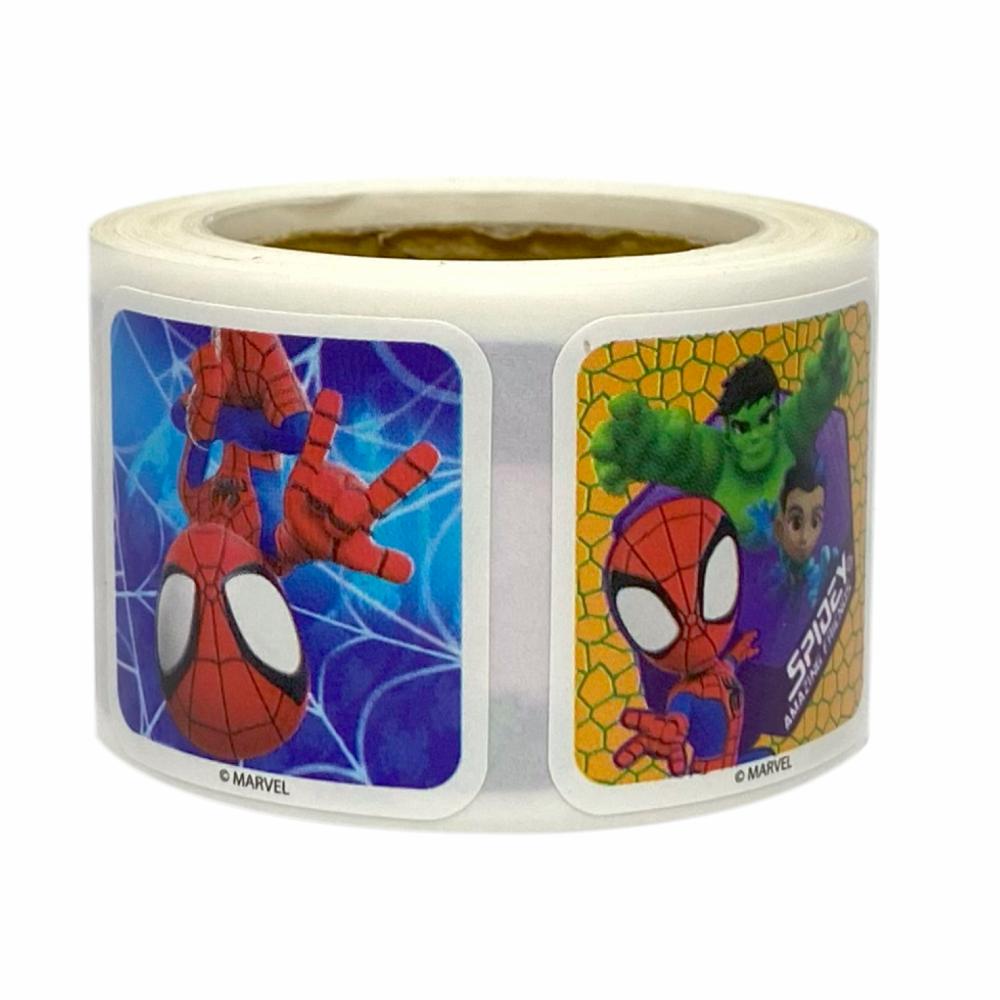 Rollo Stickers Spidey 200 Unidades. IDEAL 6.5X10 - Imagen 4