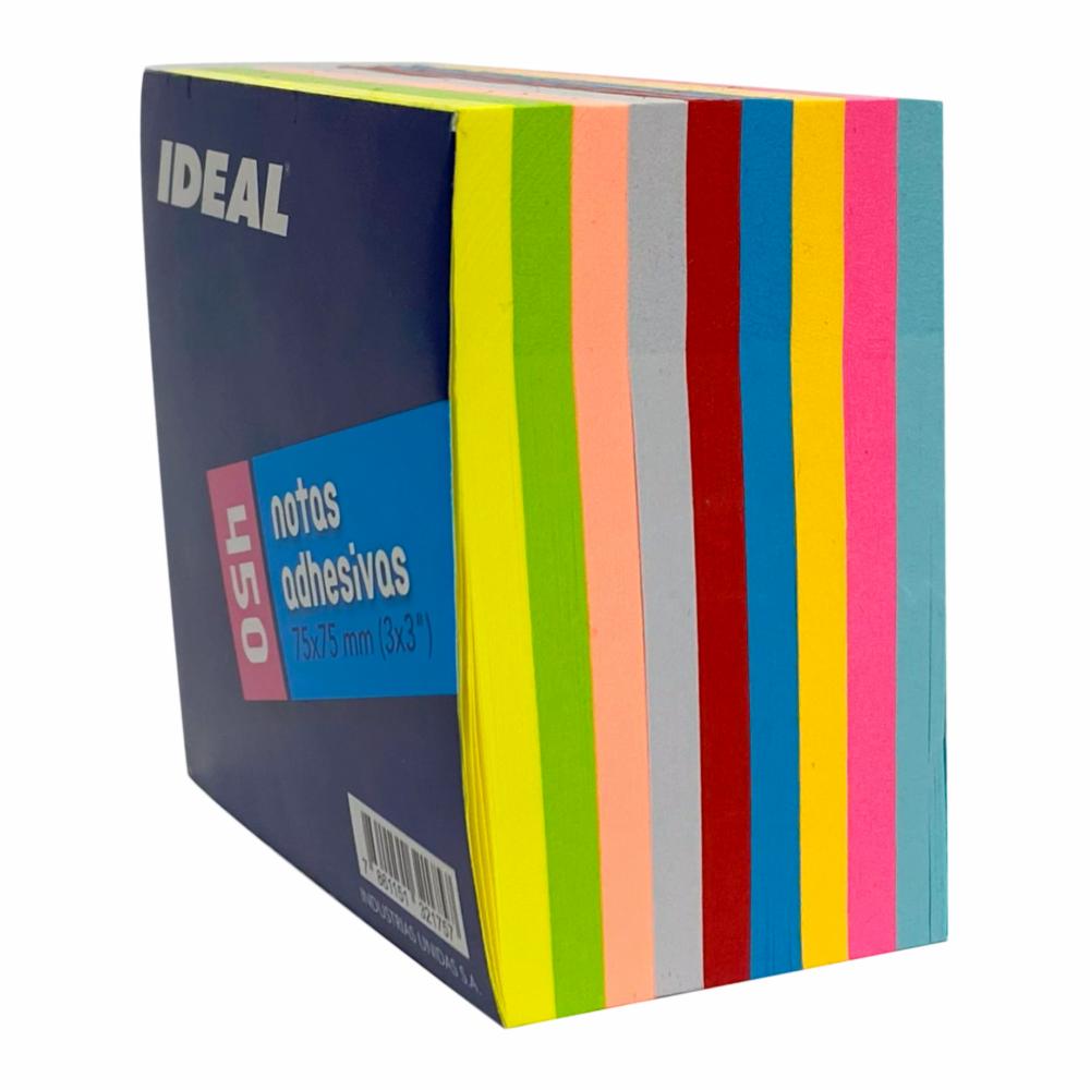 Notas Adhesivas 75X75 Mm Surtido Cubo 450 Hjs IDEAL 75X75 MM - Imagen 2
