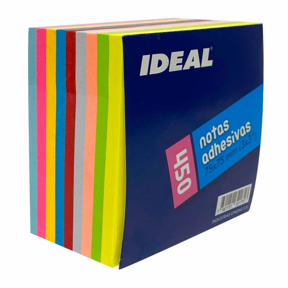 Notas Adhesivas 75X75 Mm Surtido Cubo 450 Hjs IDEAL 75X75 MM - Imagen 3