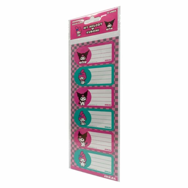 Membretes Escolares Diseño My Melody & Kuromi REX R PLASTICS X 12 Uds 9X29 - Imagen 2