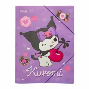 Folder Con Elástico Diseño Kuromi REX A4