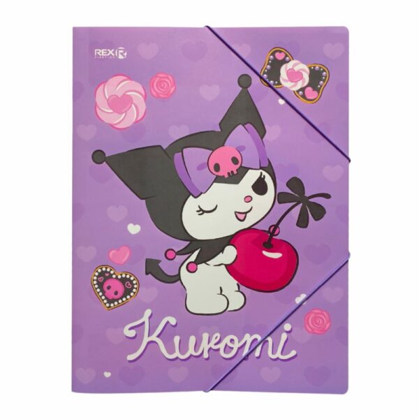 Folder Con Elástico Diseño Kuromi REX A4