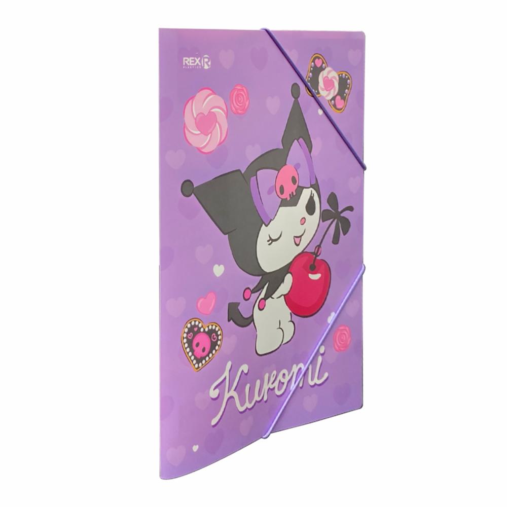 Folder Con Elástico Diseño Kuromi REX PLASTICS A4 - Imagen 3