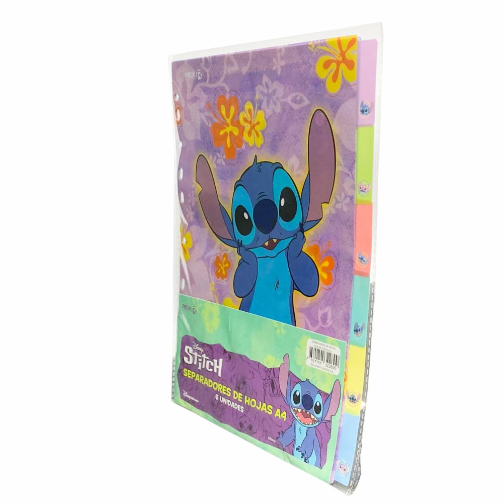 Separadores De Hojas De Stitch REX PLASTICS A4 - Imagen 2