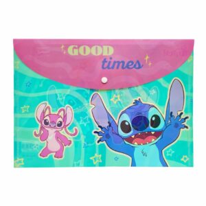 Sobre Porta Documento Diseño Stitch Con Broche REX A4