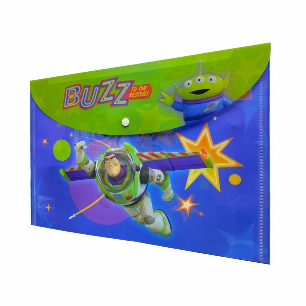 Sobre Porta Documento Diseño Toy Story Con Broche REX PLASTICS A4 - Imagen 2