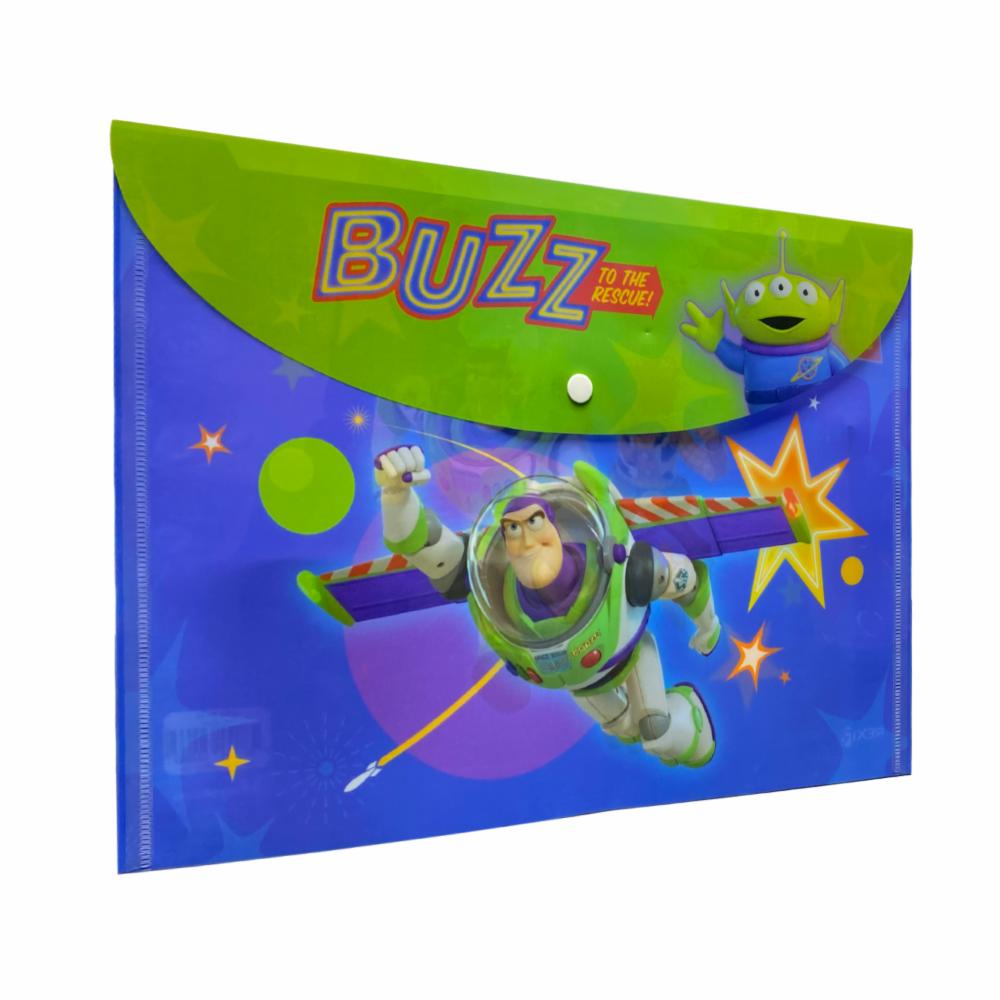 Sobre Porta Documento Diseño Toy Story Con Broche REX PLASTICS A4 - Imagen 3