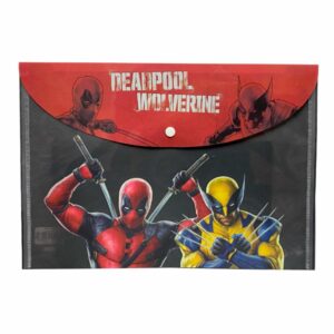 Sobre Porta Documento Diseño Deadpool Con Broche REX A4