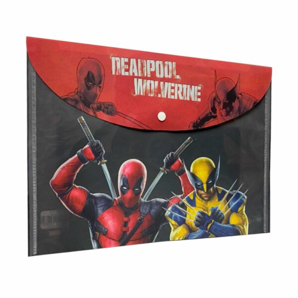 Sobre Porta Documento Diseño Deadpool Con Broche REX A4 - Imagen 3